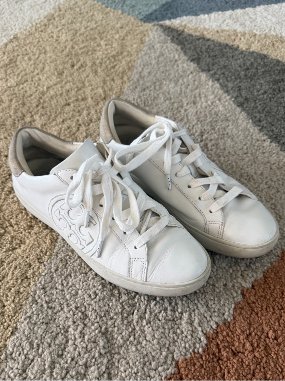 Tory Burch Leigh T-Logo Sneaker Calf Leather/Suede